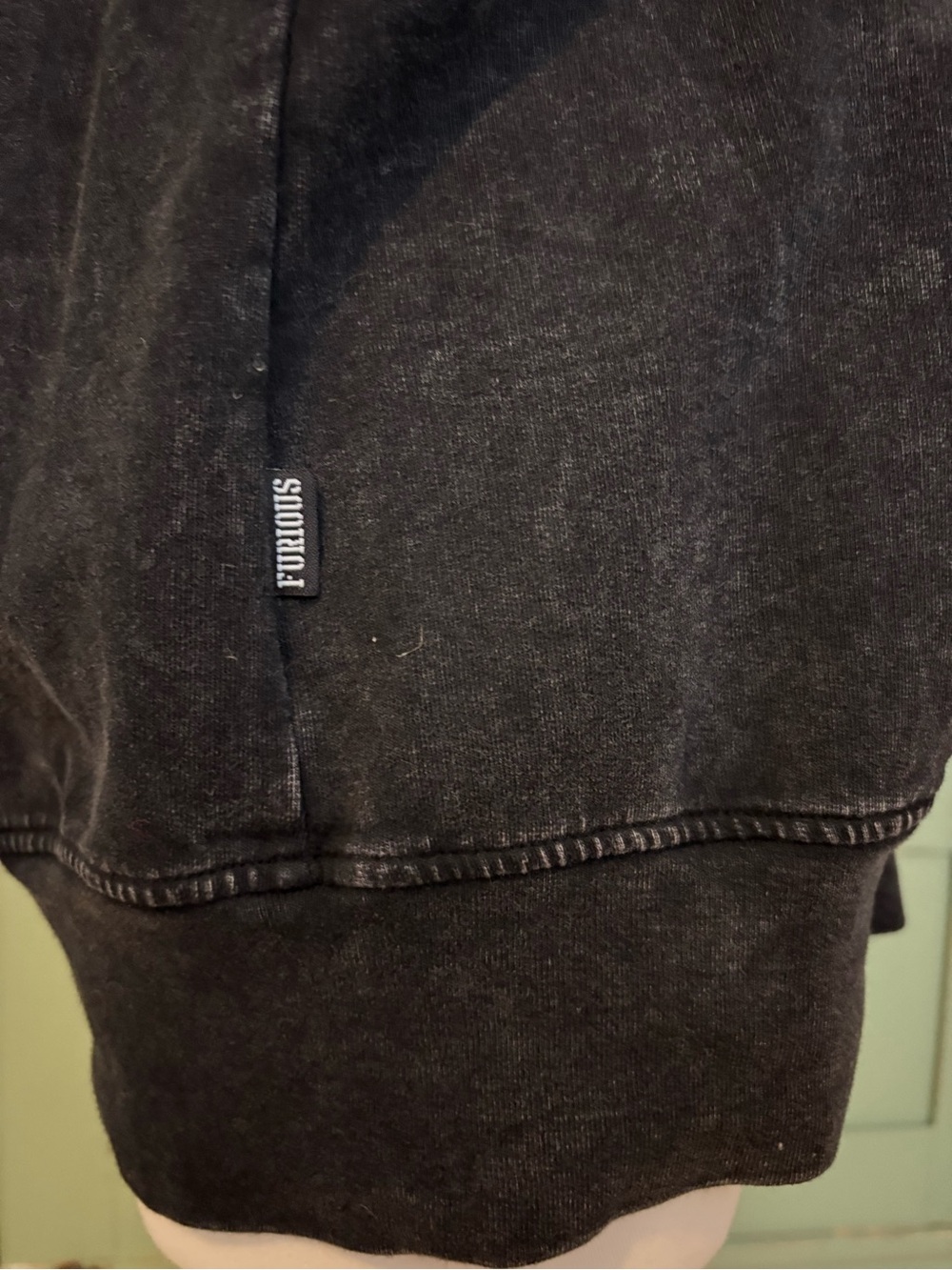 Fast & Furious by Affliction Black Acid-Washed Cotton Moto-Inspired Zip Hoodie - Picture 14 of 14